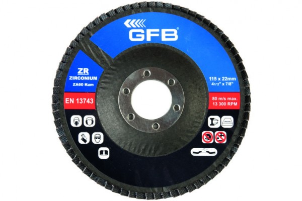 GFB ZİRKONFLAP DİSK ZIMPARA 115x40 KUM-MAVİ